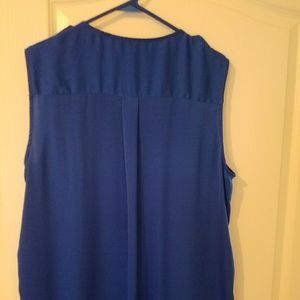 Sleeveless long satin shirt/dress
